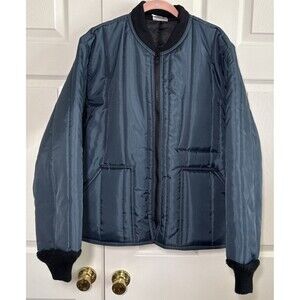 Refrigiwear Jacket Mens Blue Soft Shell Nylon Full Zip Work Wear EUC Sz M / L